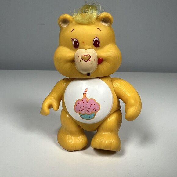 Vintage Care Bears 3” Poseable Figure Birthday Bear 1983 Kenner Cupcake Cake - Picture 1 of 7